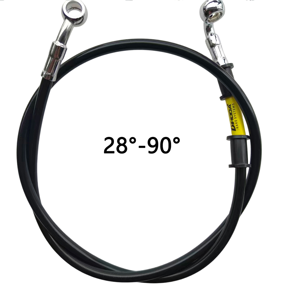 Negro 28 ° -90 °   Manguera de - Brake Line Motorcycle reseña y precio